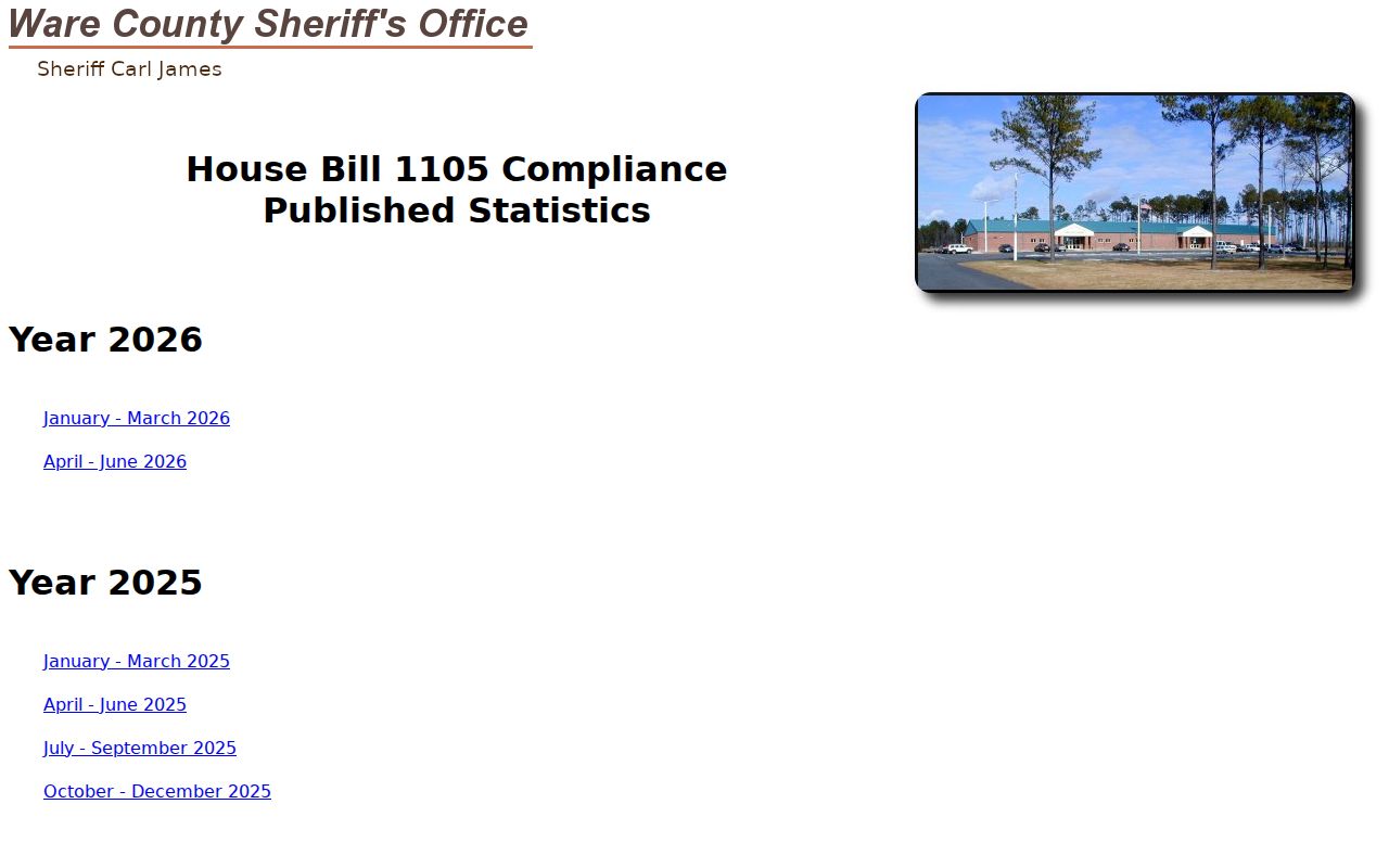 Ware County warrant lookup sheriff reporting index